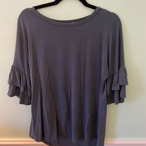 short sleeve ruffle boutique top